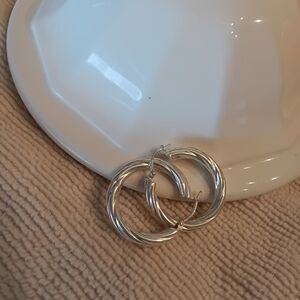 Sterling Silver 925 Classic Hoop Earrings